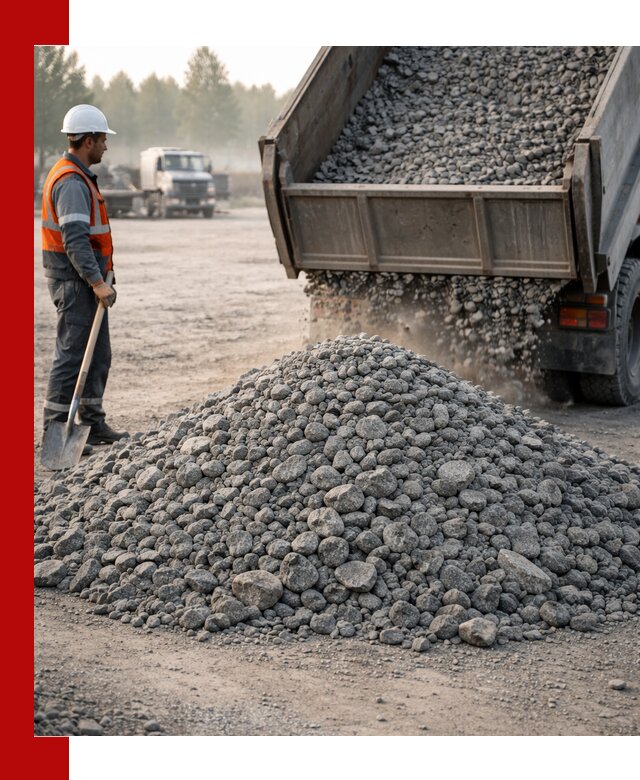 Гранитный щебень фракции 100–201 для строительства в Люберцах