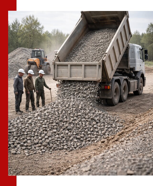 Доставка гравийного щебня фракции 70-120 в Люберцах