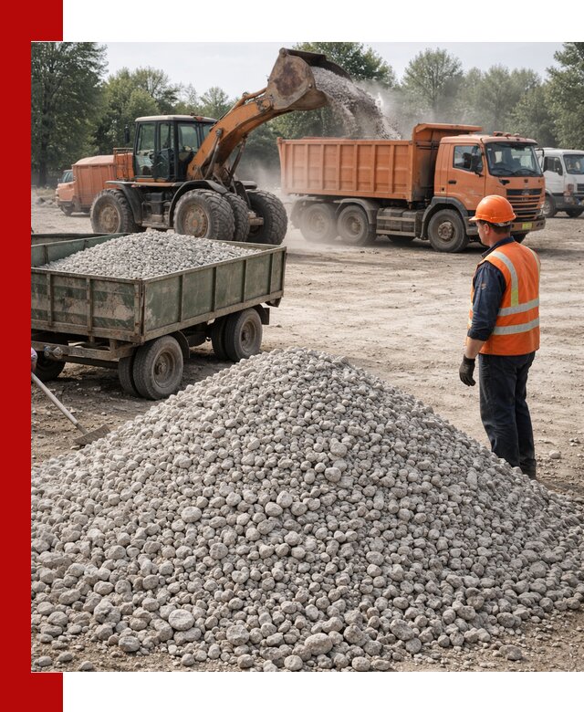 Доставка известнякового щебня фракция 20–40 в Люберцах