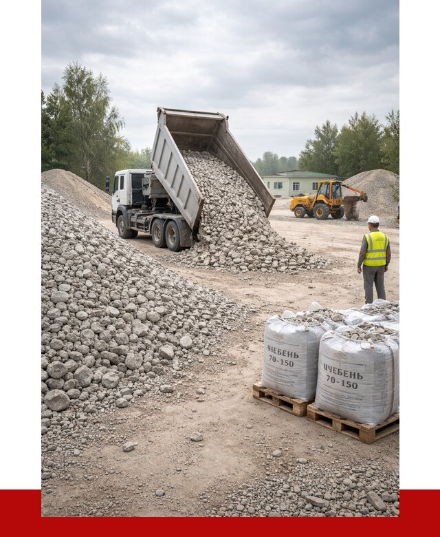 Известняковый щебень фракция 70-150 в Люберцах от 1315 р. | ПРОНЕРУДЛюб