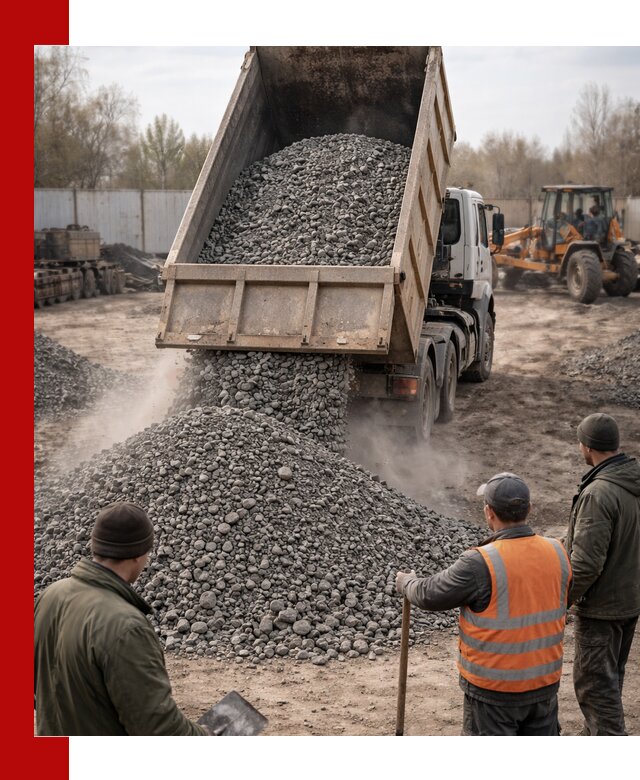 Доставка шлакового щебня в удобные сроки по выгодной цене в Люберцах