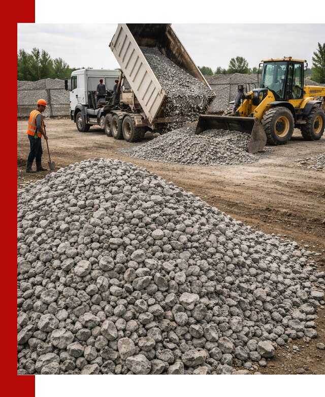 Доставка бетонного щебня фракции 40-70 в Люберцах