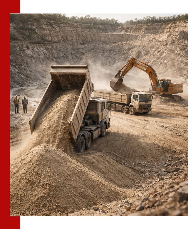 Карьерный песок навалом с доставкой в Люберцах