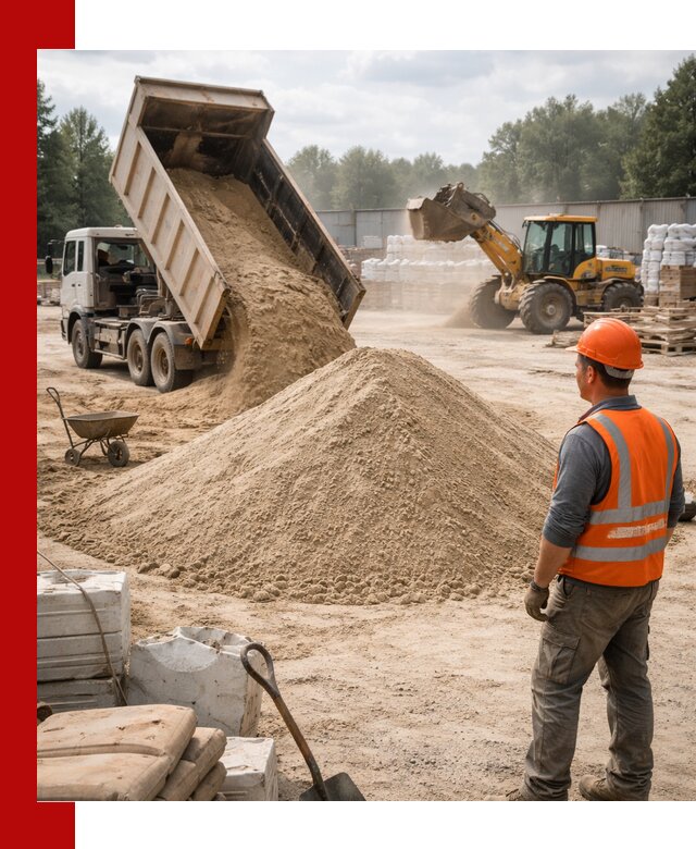 Доставка строительного песка с самосвалом в Люберцах