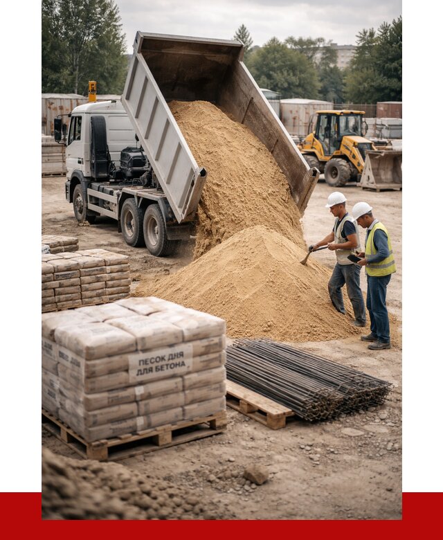 Песок для бетона в Люберцах от 2630 р. с доставкой, ПРОНЕРУДЛюб