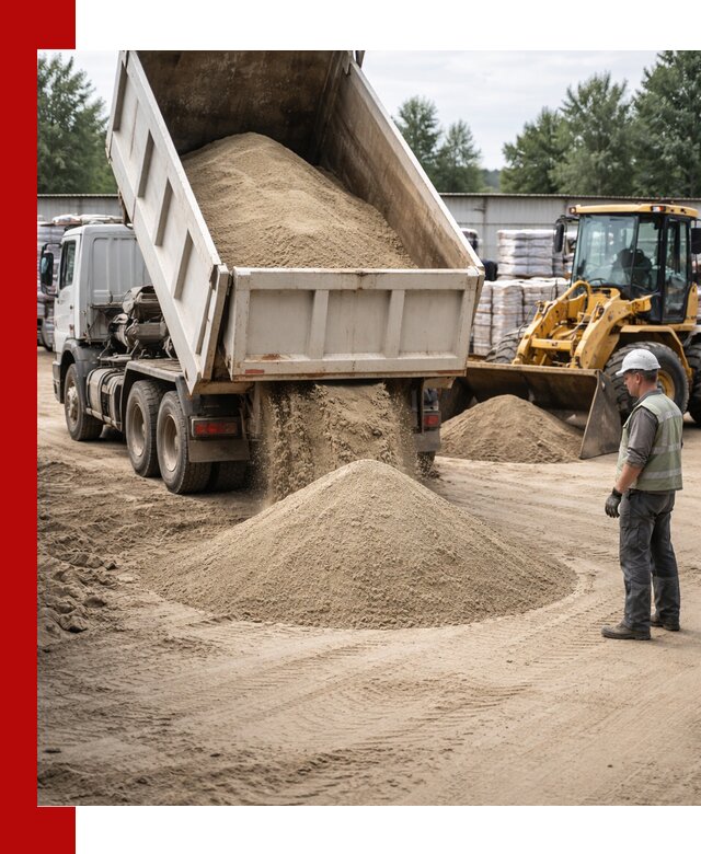 Поставка и доставка песка для бетона в Люберцах