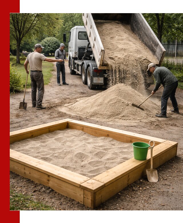 Песок для песочницы с доставкой в Люберцах недорого и чистый