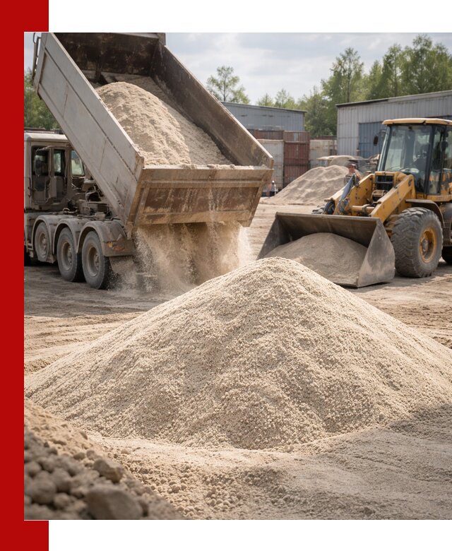 Кварцевый песок с доставкой в Люберцах для строительных работ