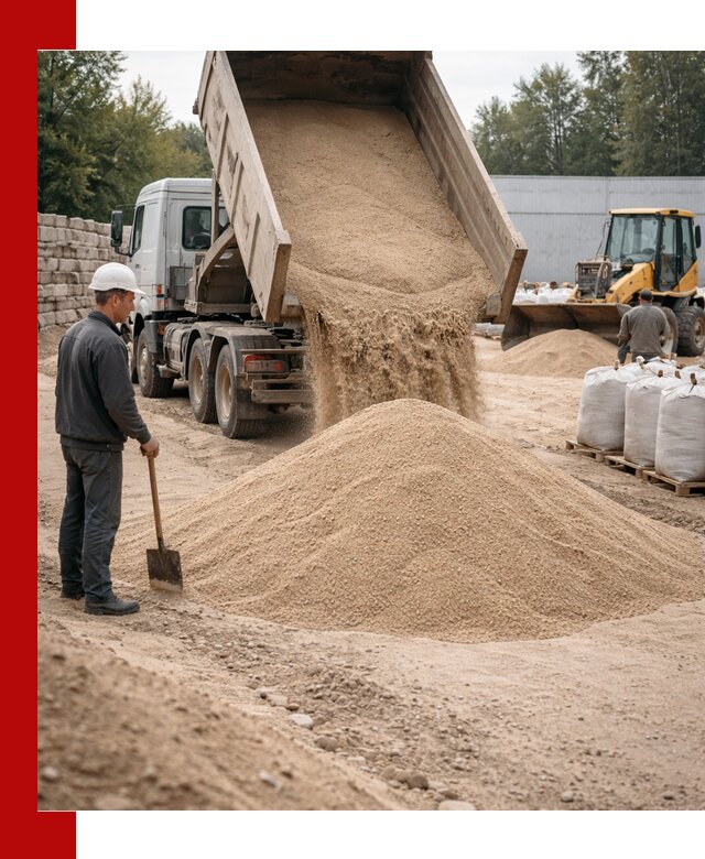 Кварцевый песок фракция 0–3 мм с доставкой в Люберцах