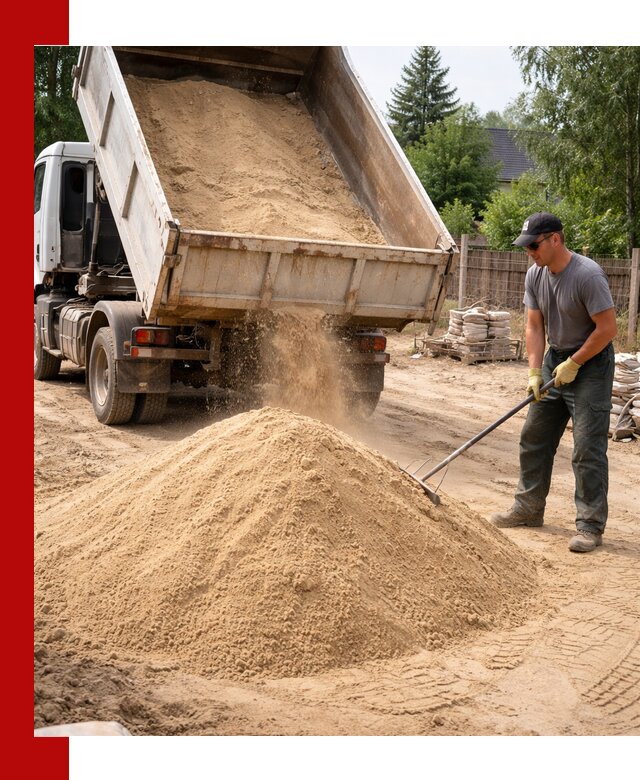 Доставка сухого песка самосвалами в Люберцах