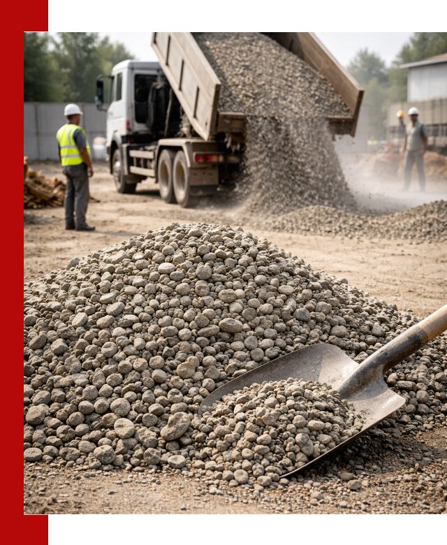 Доставка гравия фракции 20-40 в Люберцах с самосвалами