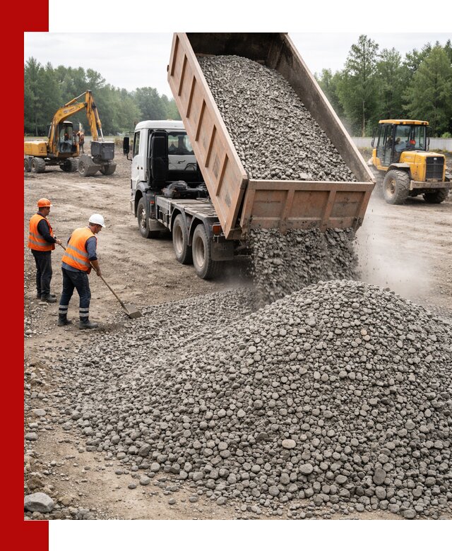 Доставка гравия фракции 40-70 в Люберцах оптом и в розницу