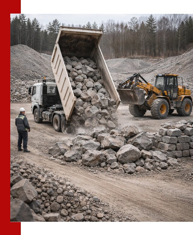 Доставка и продажа бутового гранитного камня в Люберцах