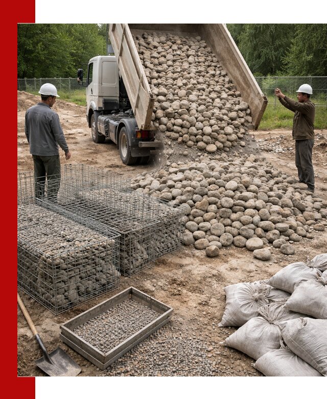 Камень для габионов фракция 70–151 в Люберцах