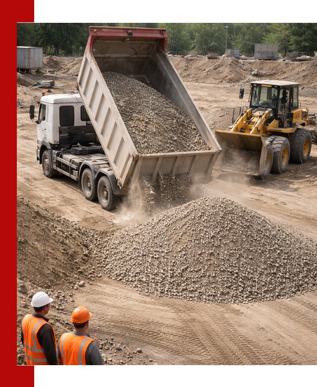 Щебень с песком (ЩГПС С2) с доставкой в Люберцах