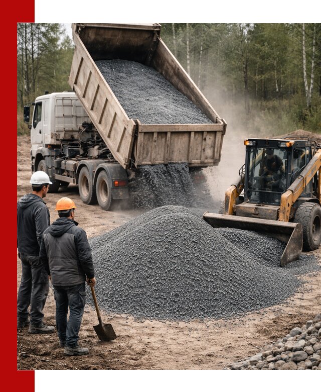 Гранитный отсев 0-5 с доставкой и разгрузкой в Люберцах