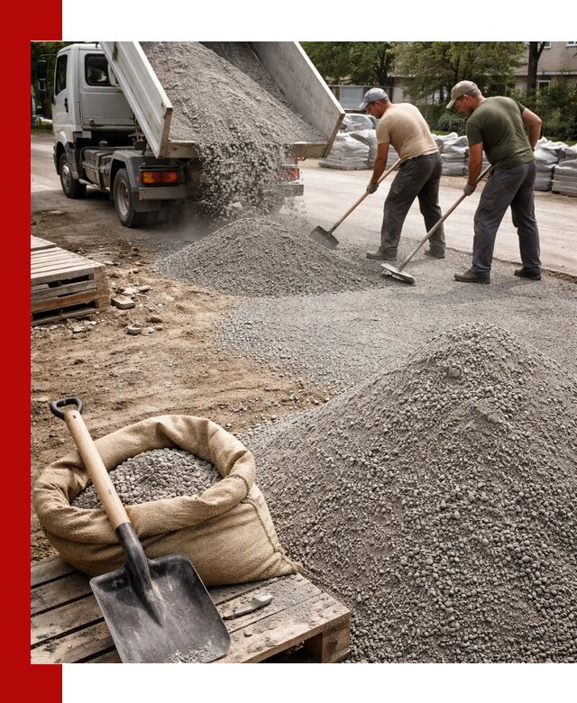 Отсев для тротуарной плитки в Люберцах — доставка и укладка