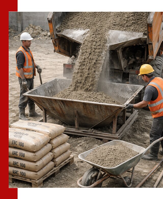 Доставка цементно-песчаной смеси М100 в Люберцах