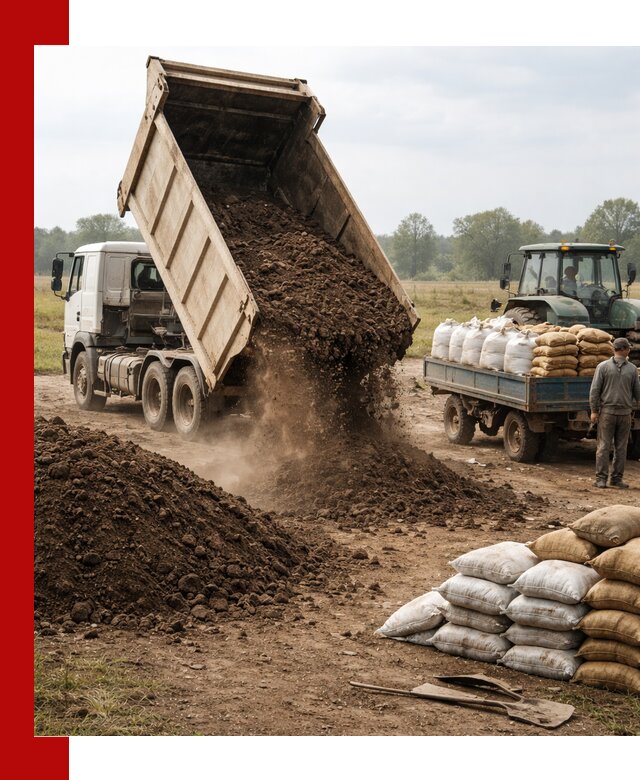 Доставка грунта и удобрений оптом в Люберцах для сельхоз и строительства