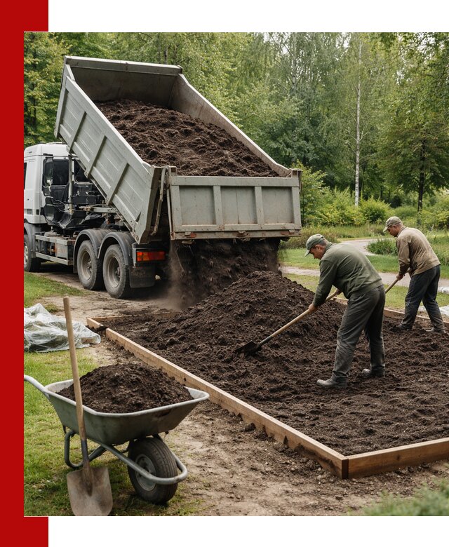 Доставка грунта для озеленения и благоустройства в Люберцах