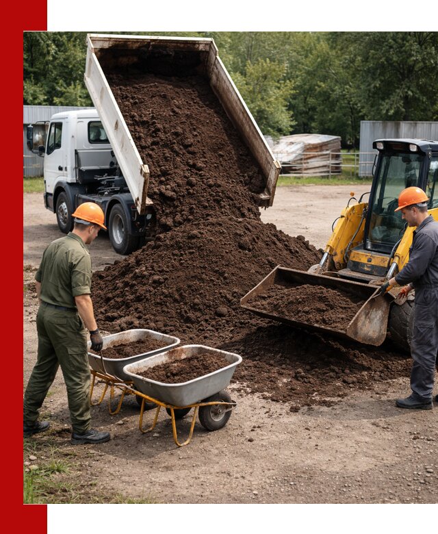 Доставка торфо-земляной смеси в Люберцах для огорода и ландшафта