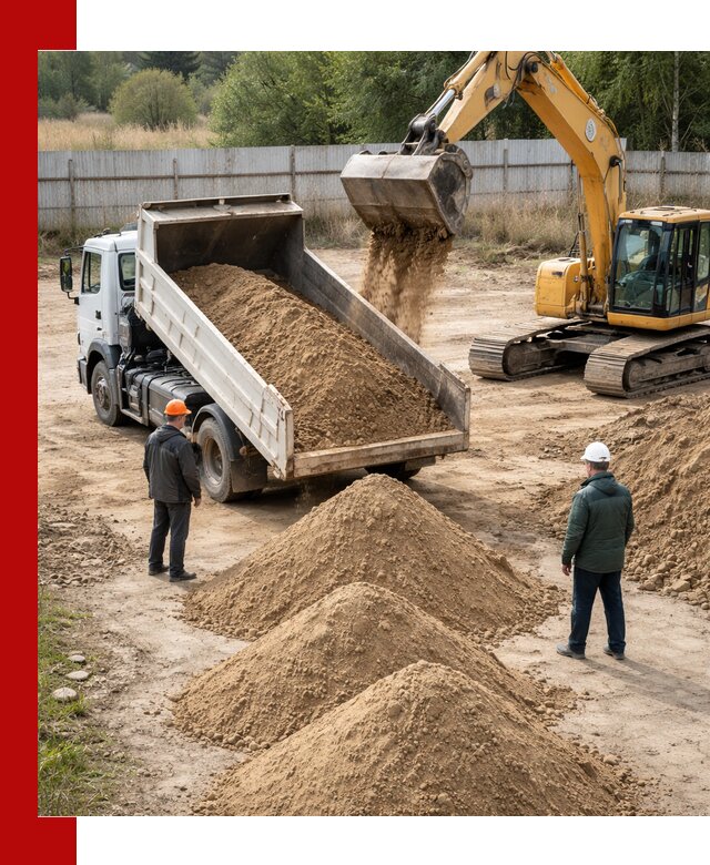Доставка супеси вагонными и автопартиями в Люберцах