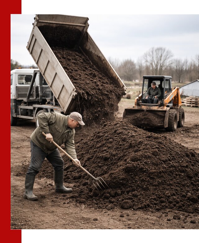 Доставка и продажа перегноя в Люберцах быстро и дешево