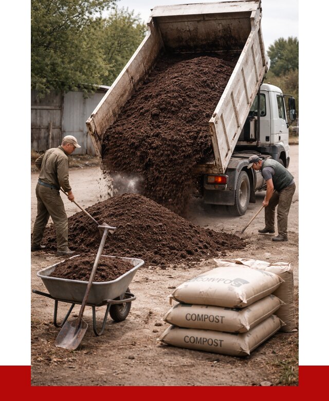 Купить компост в Люберцах от 4419 р. за куб с доставкой | ПРОНЕРУДЛюб