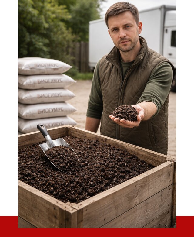 Купить биогумус в Люберцах с доставкой от 8943 р. за куб | ПРОНЕРУДЛюб