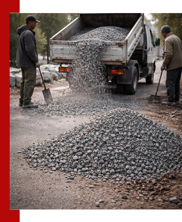 Гранитная крошка для посыпки дорог и тротуаров в Люберцах