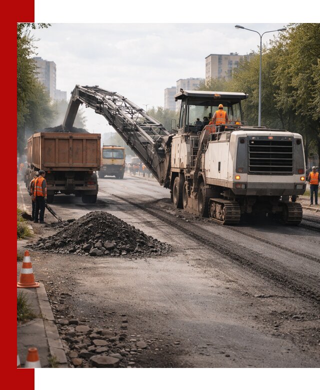 Фрезерованный асфальт в Люберцах — удаление и вывоз старого покрытия