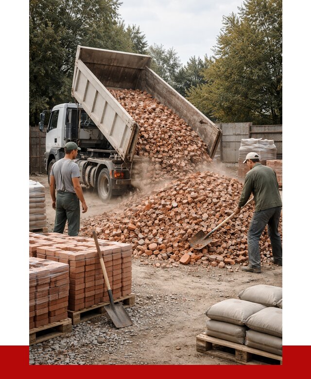 Бой кирпича в Люберцах с доставкой от 4419 руб/куб | ПРОНЕРУДЛюб