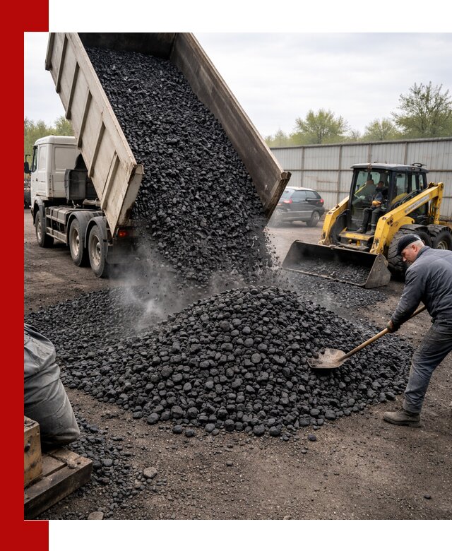 Доставка угля орех в Люберцах оптом и в розницу