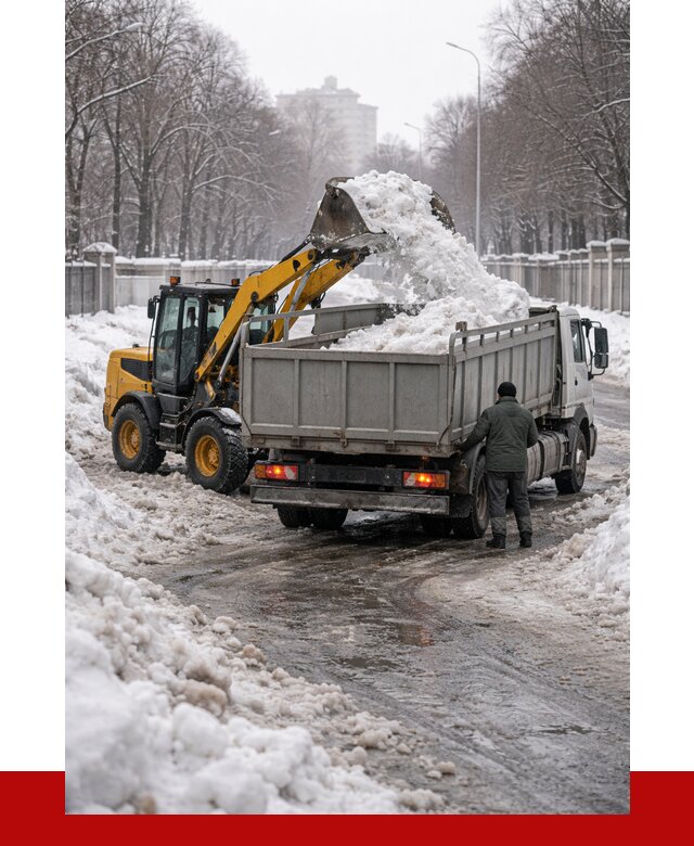Вывоз снега с погрузкой в Люберцах от 3682 р. ПРОНЕРУДЛюб