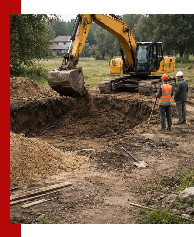 Рытье котлована под фундамент в Люберцах (быстро и недорого)
