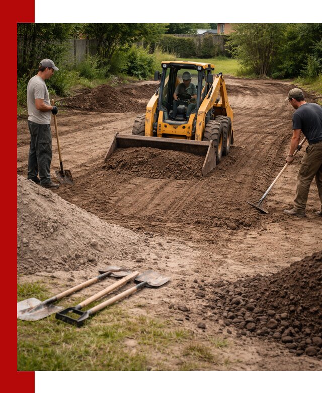 Планировка участка грунтом с вывозом и доставкой в Люберцах