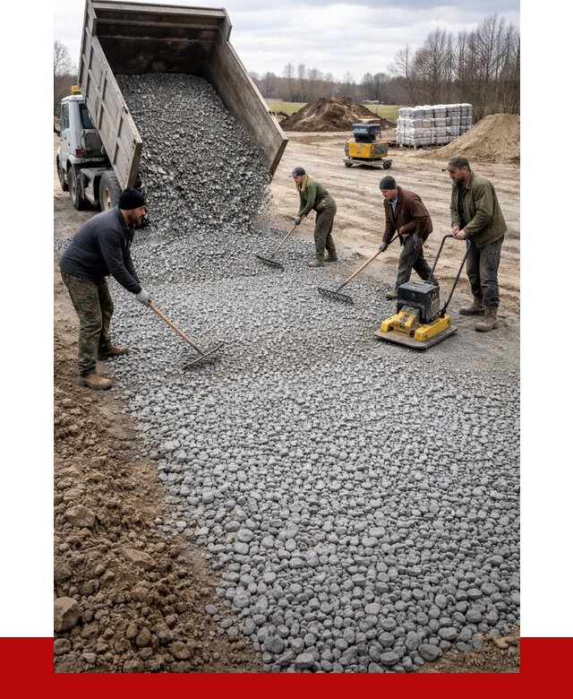 Устройство щебеночной подушки в Люберцах от 4734 р. ПРОНЕРУДЛюб